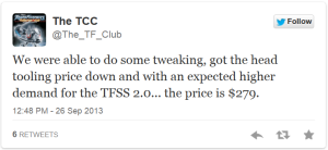 TFSS Price Tweet